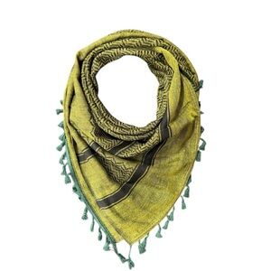 Green and Black Patterned Kuffyeh